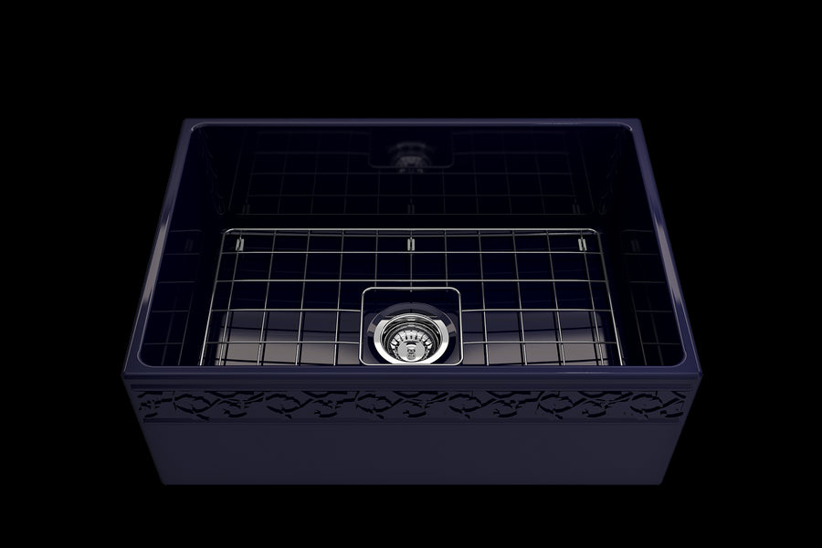 Vigneto 27' x 19' x 10' Single-Basin Farmhouse Apron Front Kitchen Sink in Sapphire Blue