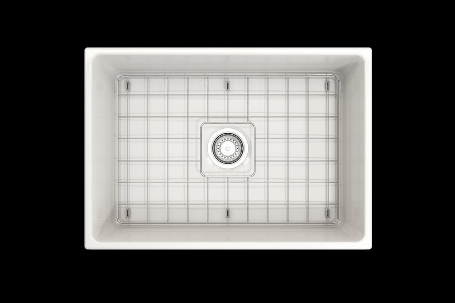 Vigneto 27' x 19' x 10' Single-Basin Farmhouse Apron Front Kitchen Sink in White