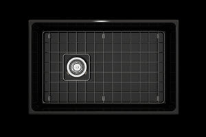 Vigneto 30' x 19' x 10' Single-Basin Farmhouse Apron Front Kitchen Sink in Black