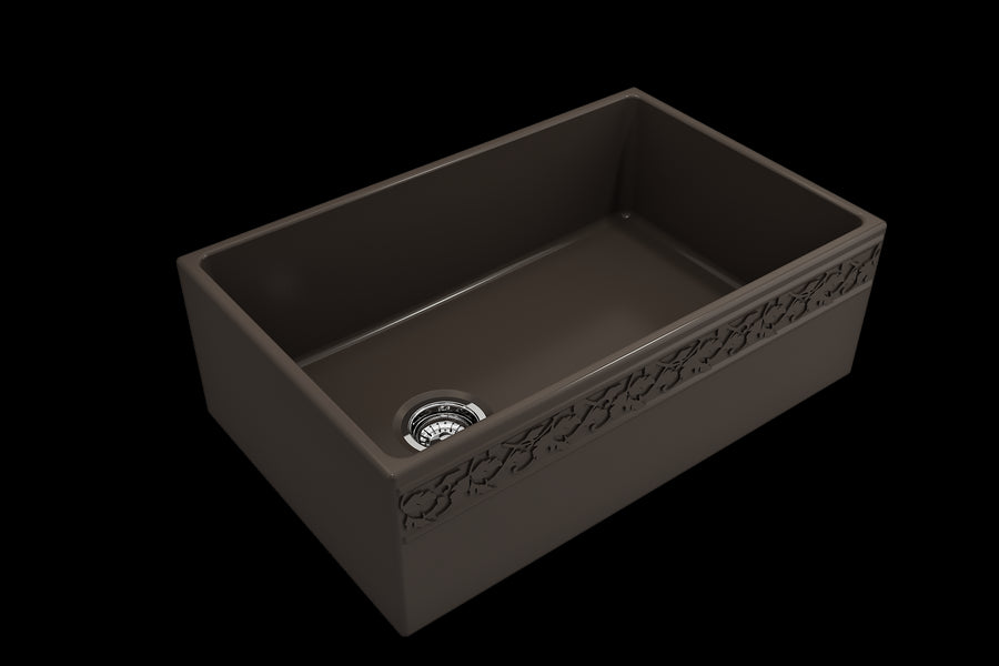 Vigneto 30' x 19' x 10' Single-Basin Farmhouse Apron Front Kitchen Sink in Matte Brown