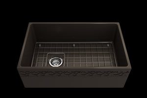 Vigneto 30' x 19' x 10' Single-Basin Farmhouse Apron Front Kitchen Sink in Matte Brown