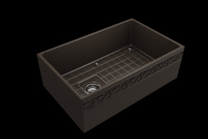 Vigneto 30' x 19' x 10' Single-Basin Farmhouse Apron Front Kitchen Sink in Matte Brown
