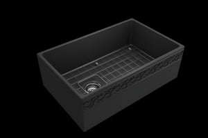 Vigneto 30' x 19' x 10' Single-Basin Farmhouse Apron Front Kitchen Sink in Matte Dark Gray