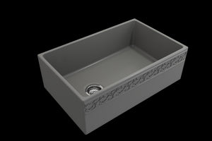 Vigneto 30' x 19' x 10' Single-Basin Farmhouse Apron Front Kitchen Sink in Matte Gray