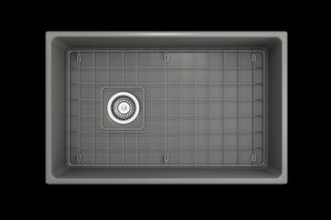 Vigneto 30' x 19' x 10' Single-Basin Farmhouse Apron Front Kitchen Sink in Matte Gray