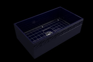 Vigneto 33' x 19' x 10' Single-Basin Farmhouse Apron Front Kitchen Sink in Sapphire Blue