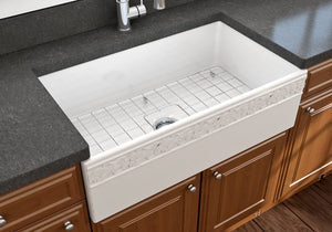 Vigneto 33' x 19' x 10' Single-Basin Farmhouse Apron Front Kitchen Sink in White