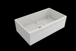 Vigneto 33' x 19' x 10' Single-Basin Farmhouse Apron Front Kitchen Sink in White