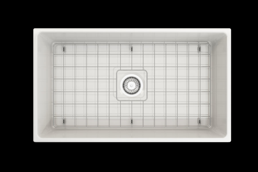 Vigneto 33' x 19' x 10' Single-Basin Farmhouse Apron Front Kitchen Sink in White