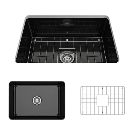 Sotto 26.75" x 19" x 10" Single-Basin Undermount Kitchen Sink in Black