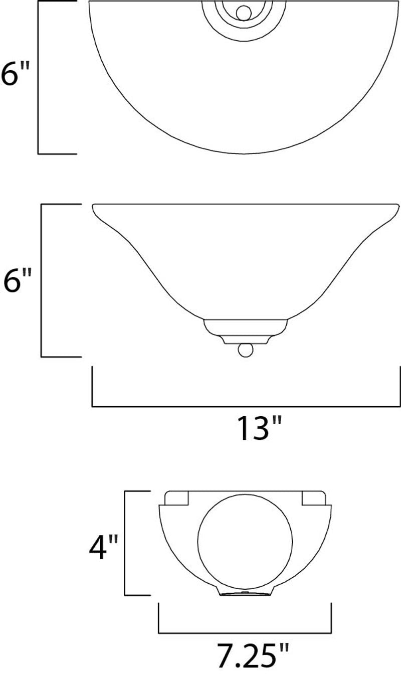 Essentials - 2058x 6' Single Light Wall Sconce in Pewter