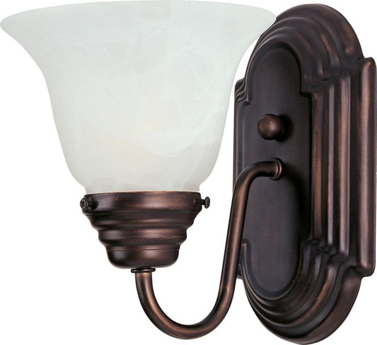 Essentials - 801x 9.5" Single Light Wall Sconce in Oil Rubbed Bronze with Marble Glass Finish
