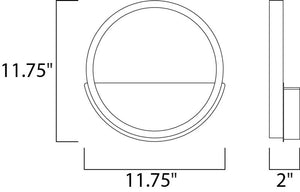 Hoopla 11.75' Single Light Wall Sconce in Black and Gold