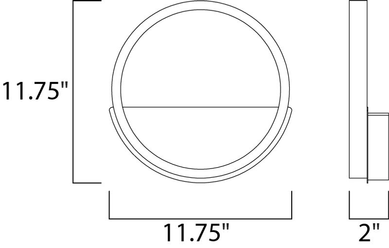 Hoopla 11.75' Single Light Wall Sconce in Black and Gold