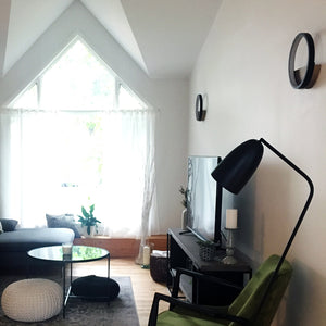 Hoopla 11.75' Single Light Wall Sconce in Black and Gold