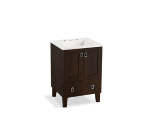Poplin Claret Suede Freestanding Vanity (25.75' x 24' x 36')