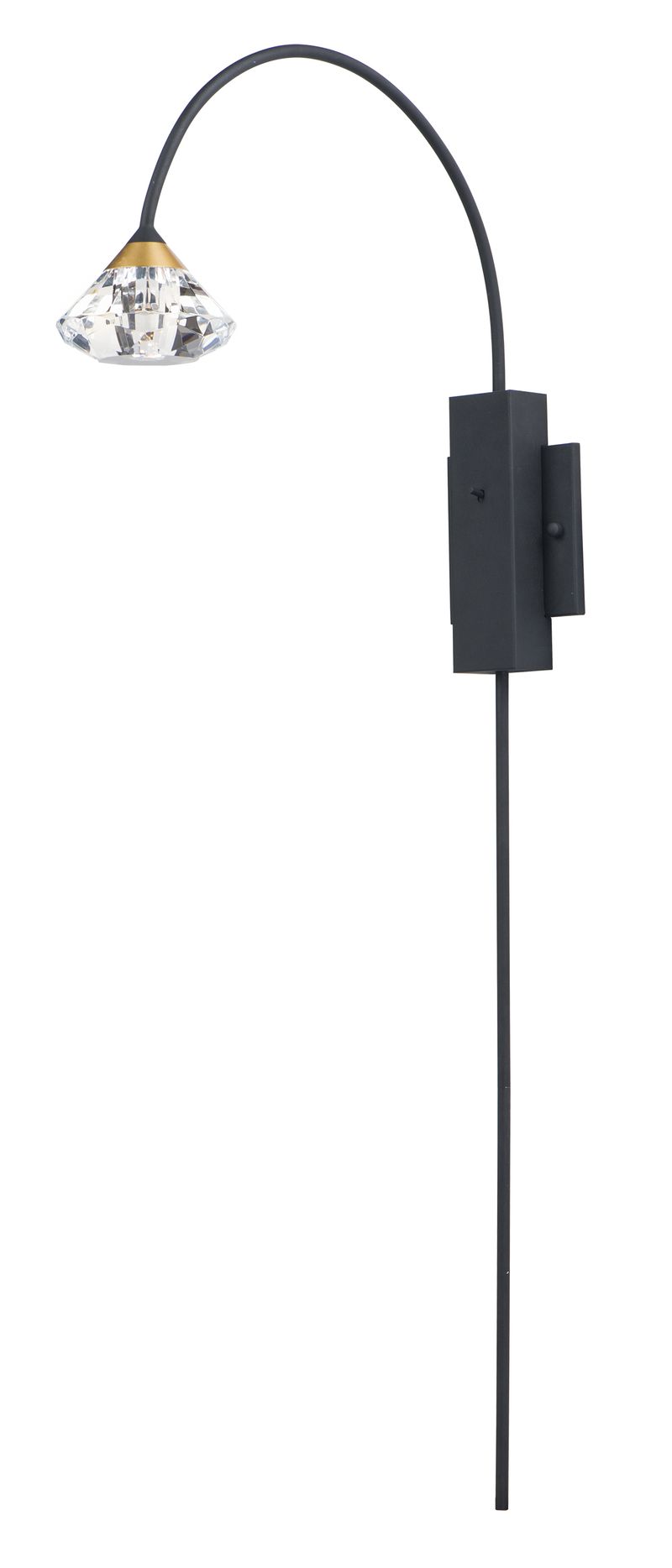 Hope 39.5' Single Light Wall Sconce in Black and Metallic Gold