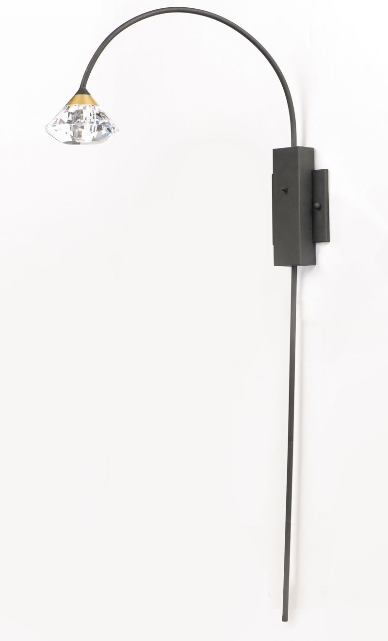 Hope 39.5' Single Light Wall Sconce in Black and Metallic Gold