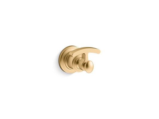 Relic 3.19" Robe Hook in Vibrant Brushed Moderne Brass