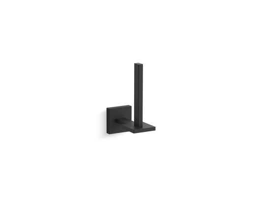 Square 2" Toilet Paper Holder in Matte Black