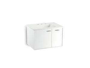 Jute Linen White Wall Mount Vanity (31.75' x 24' x 23.25')