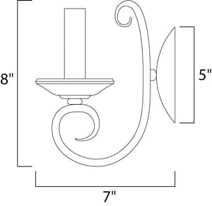 Loft 8' Single Light Wall Sconce in Oil Rubbed Bronze