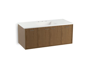 Jute Walnut Flax Wall Mount Vanity (49.75' x 24' x 23.25')