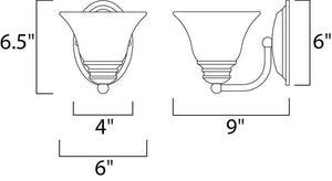Malaga 6.5' Single Light Wall Sconce in Oil Rubbed Bronze