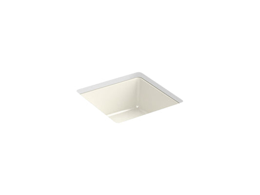 Verticyl Square 13" x 13.38" x 7.25" Vitreous China Undermount Bathroom Sink in Biscuit