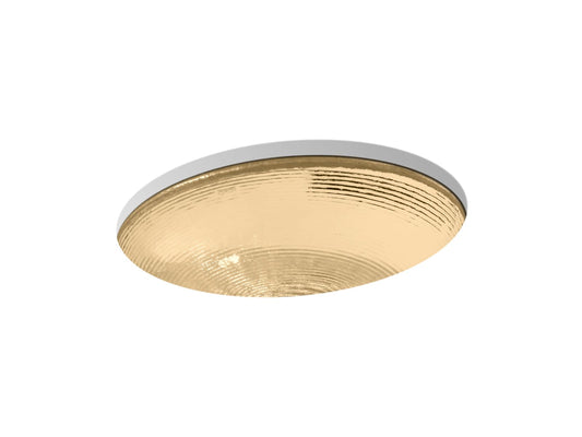 Whist 19" x 16.13" x 5.38" Glass Undermount Bathroom Sink in Translucent Sandalwood