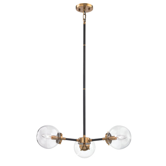 Boudreaux 26" 3 Light Chandelier in Antique Gold