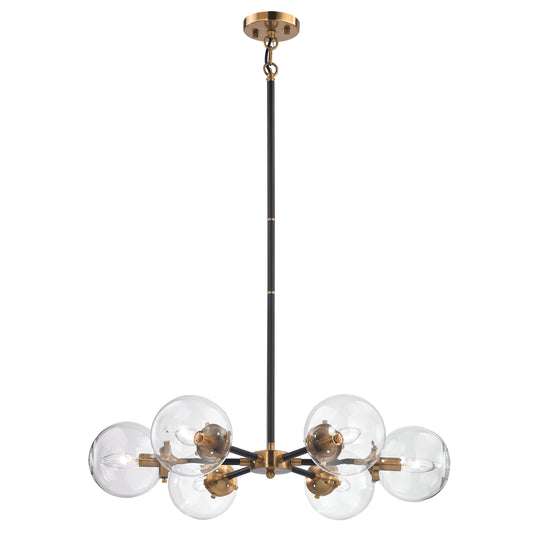 Boudreaux 28" 6 Light Chandelier in Antique Gold