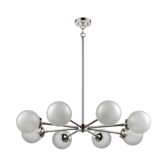 Boudreaux 36" 8 Light Chandelier in Polished Nickel