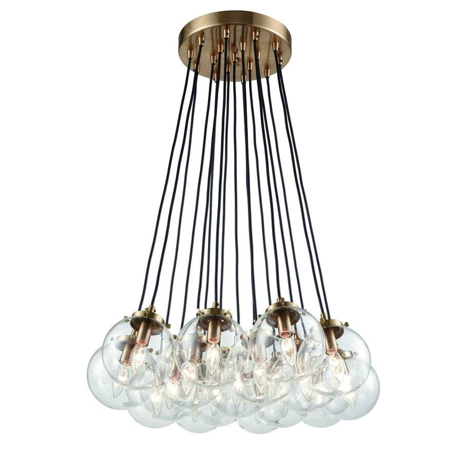 Boudreaux 29' 17 Light Chandelier in Antique Gold