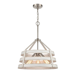 Brigantine 18' 3 Light Chandelier in Satin Nickel