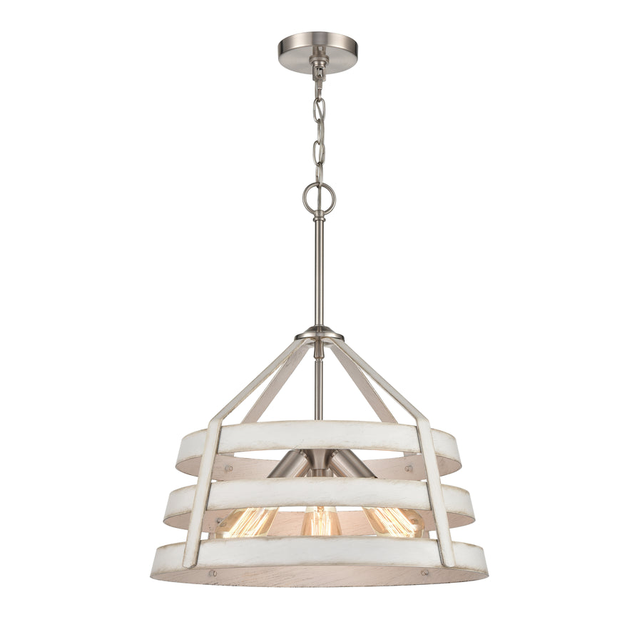 Brigantine 18' 3 Light Chandelier in Satin Nickel