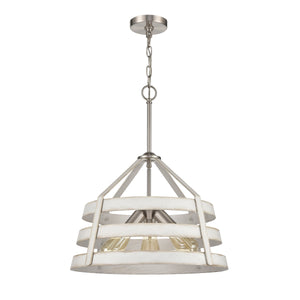 Brigantine 18' 3 Light Chandelier in Satin Nickel