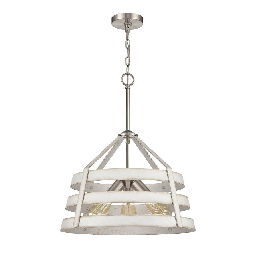 Brigantine 18' 3 Light Chandelier in Satin Nickel