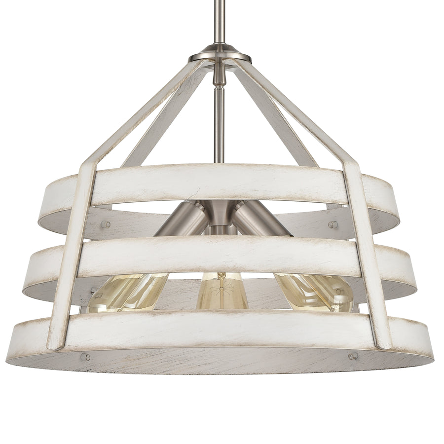 Brigantine 18' 3 Light Chandelier in Satin Nickel
