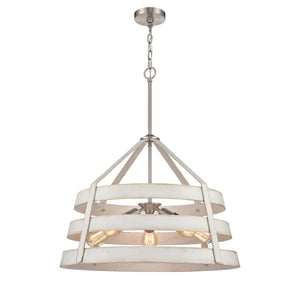 Brigantine 24' 5 Light Chandelier in Satin Nickel