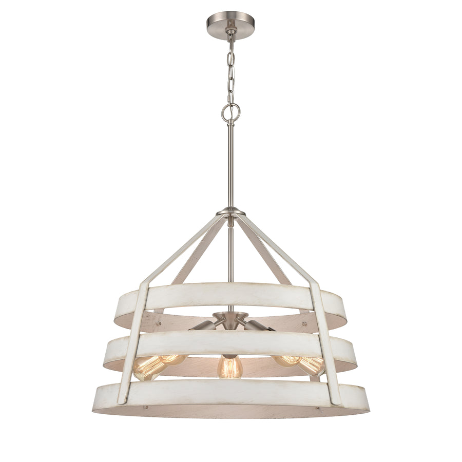 Brigantine 24' 5 Light Chandelier in Satin Nickel