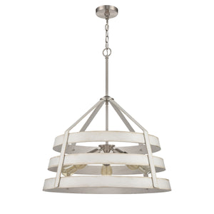 Brigantine 24' 5 Light Chandelier in Satin Nickel