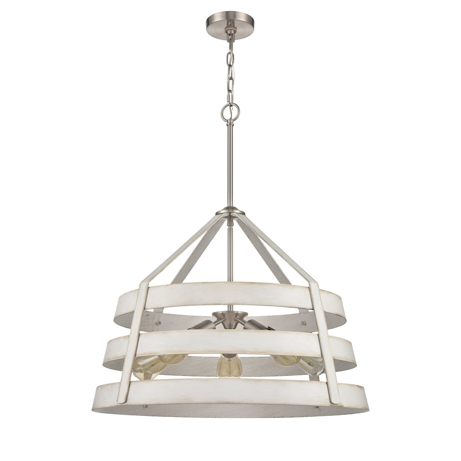 Brigantine 24' 5 Light Chandelier in Satin Nickel
