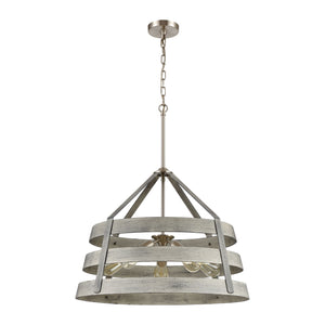 Brigantine 24' 5 Light Chandelier in Weathered Driftwood