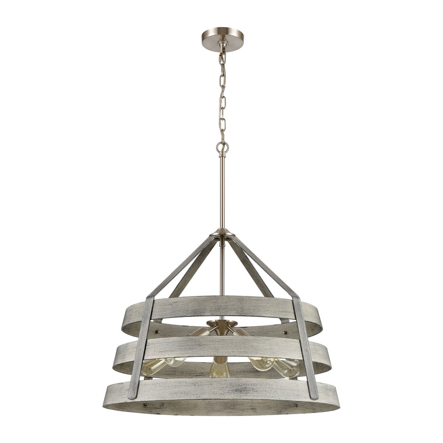 Brigantine 24' 5 Light Chandelier in Weathered Driftwood