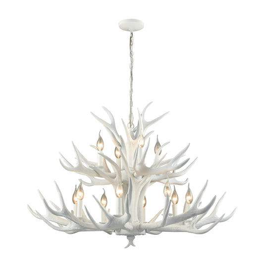 Big Sky 39" 12 Light Chandelier in White