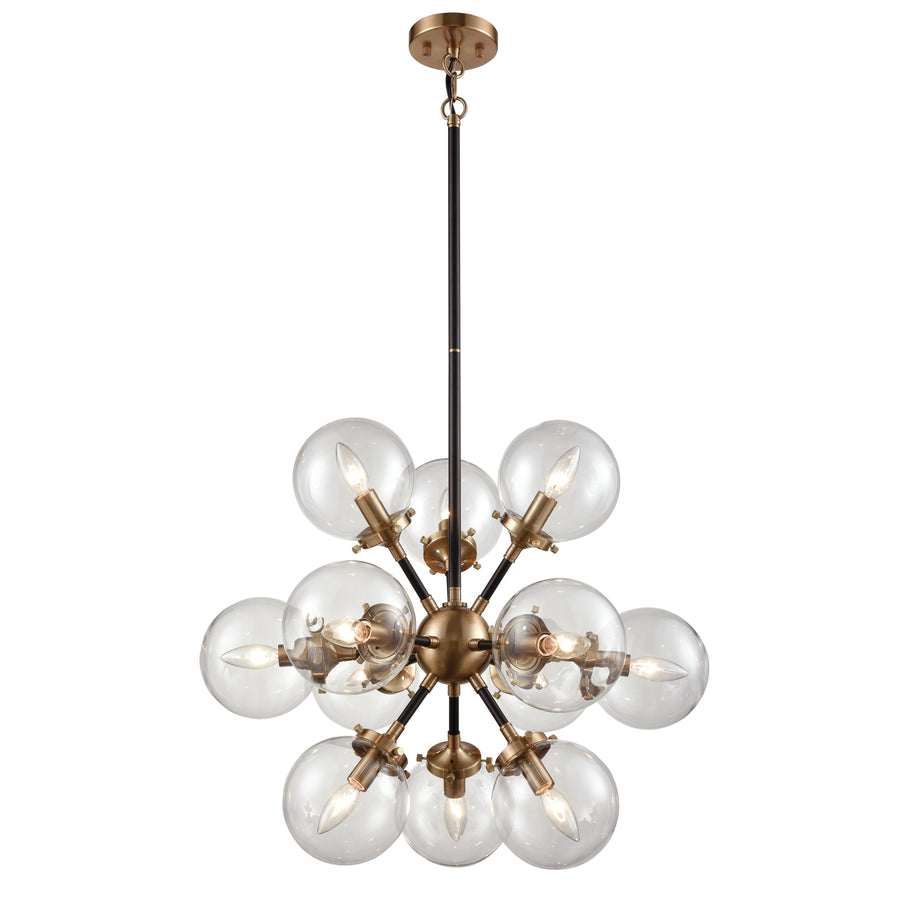 Boudreaux 25' 12 Light Chandelier in Antique Gold