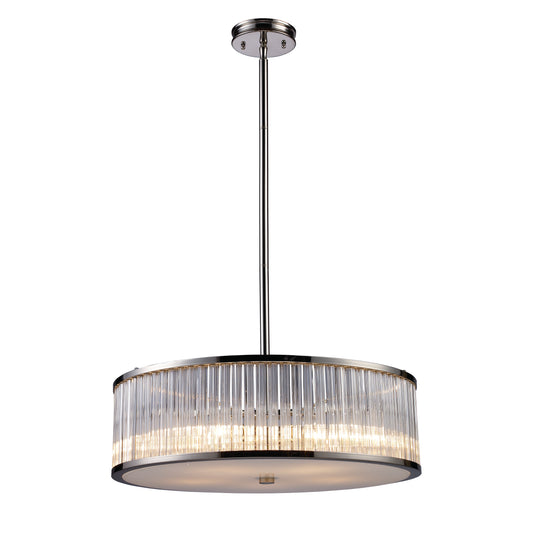 Braxton 24" 5 Light Chandelier in Polished Nickel