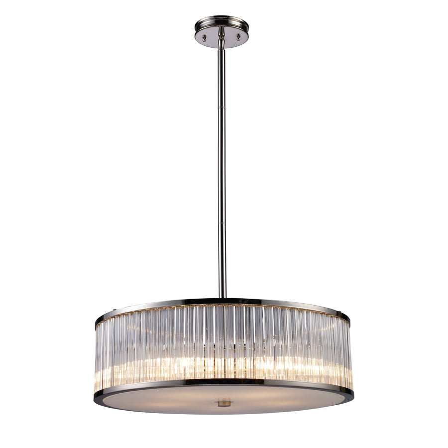 Braxton 24' 5 Light Chandelier in Polished Nickel