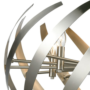 Carthage 24' 6 Light Chandelier in Satin Nickel